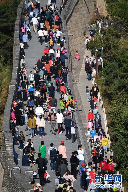 北京八達嶺長城迎來客流高峰 早上6點就開門